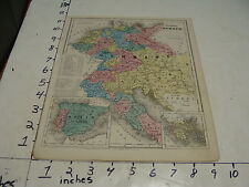 vintage 1853 map--CENTRAL EUROPE picture
