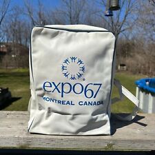 Vintage Expo 67 Montreal 1967 World’s Fair White Travel Bag picture