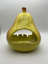 Mid century modern crackle glass pear ashtray vintage beautiful yellow tobacco picture