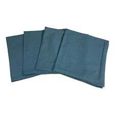 Set Of 4 Blue 100% Cotton Cloth Napkin Lot Country Cottage Core  16.5” picture