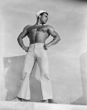 13x19 Vintage Male Model Photo Print Muscular Handsome Shirtless Hunk -EE370 picture