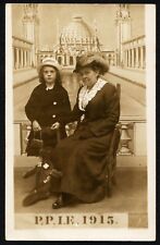 1915 Panama Pacific Exposition GIRL WITH TEDDY BEAR & Mom RPPC Postcard PPIE SF picture