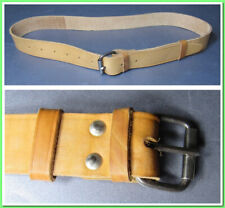 Genuine Vintage Military Brown Leather Belt~waist circumference from 33