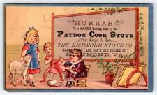 1880's RICHMOND VA PATRON COOK STOVE SHELBY NC WEBB OATES & LONG HARDWARE CARD 2 picture