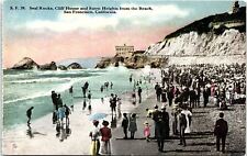 c1910 SAN FRANCISCO CALIFORNIA SEAL ROCKS CLIFF HOUSE SUTRO HGTS POSTCARD 42-37 picture