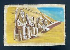 Rare Hand Painted Ancient  Papyrus-Abu Simbel Temple, southern Egypt- 16x24” picture