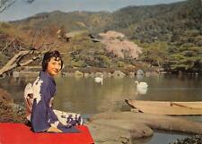 NOMURA GARDEN Kyoto Japan Air Lines c1950s Chrome Vintage Postcard picture
