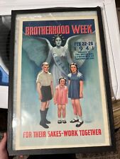 Lady Liberty  Brotherhood week National Conference of Christians and Jews poster picture