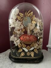 READ CHANGES PLEASE Antique French Victorian Globe De Mariee Wedding keepsake picture