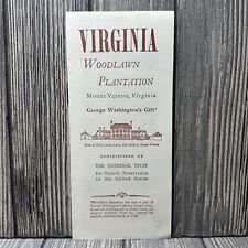 Vintage Virginia Woodlawn Plantation Mount Vernon Brochure picture