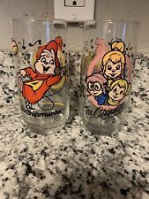 Alvin and the Chipmunks︱The Chipettes ︱Drinking Glasses︱1985 ︱Vintage 80's ︱2 PC picture