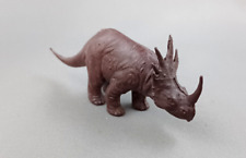 Marx Styracosaurus Vintage 1960s Prehistoric Playset Dark Brown Plastic Dinosaur picture