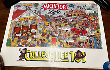 Vintage Michelob Beer Poster College Life 101 DORM 20x28 Animal House picture