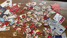 Large lot vintage mid-century modern Christmas tags and stickers picture