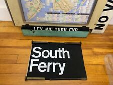 NY NYC SUBWAY ROLL SIGN SOUTH FERRY BATTERY PARK ELLIS ISLAND IRT WHITEHALL ST. picture