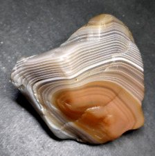 Lake Superior Agate 1.15 oz 'PEELED FORTIFICATION' Matte Finish Tumbled Gemstone picture