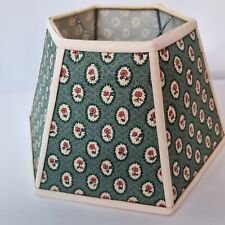 VTG RARE French Country Floral Pattern Hexagon Fabric Oil Lamp Shade Pierre Deux picture