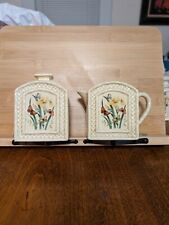 1978 Enesco Butterfly Garden Trellis Creamer And  Canister  picture