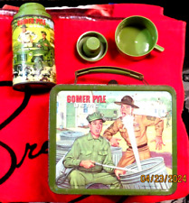 Vintage 1966 Gomer Pyle USMC Metal Embossed Lunchbox by Aladdin with Thermos picture