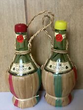 Vintage Salt & Pepper Shakers L.L. Ruffino - VINTAGE WINE BOTTLE Shape picture