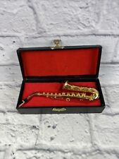 Ornament - Gold Saxophone Musical Replica 6.5 Inches in Padded Case picture