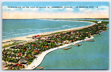 Original Vintage Antique Postcard The Gulf Of Mexico Houses St. Petersburg, FL picture