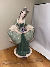 vintage Kaye of Hollywood ceramic Victorian Lady Vase 1950's VTG #2166 picture