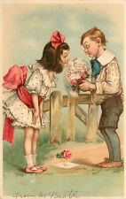 Tuck Valentines Postcard 109 Frances Brundage Boy and Girl to My Sweetheart picture