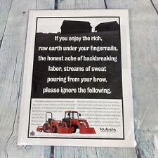 Vintage 1996 Kubota Tractor Genuine Magazine Advertisement Print Ad Farming picture
