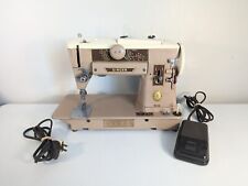 VINTAGE SINGER SLANT-O-MATIC SEWING MACHINE WITH PEDAL MODEL 401A, WORKS  picture