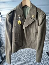 Vintage Military Jacket Size 38R Cropped Green picture