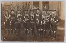 WWI RPPC Handsome Male German Soldiers Hussar Attila Dress Uniforms Postcard picture