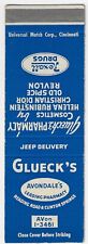 Glueck's Pharmacy Avondale AZ FS Empty Matchbook Cover Rexall Drug picture