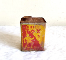 1930s Vintage Shell Tox Advertising Tin Can Old Rare Collectible TI396 picture