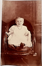 1912 RPPC INFANT DAVID POWELL PLUM Postcard Ogle Illinois Aunt Amanda Foltz  C2 picture