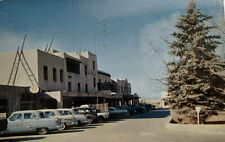 La Fonda Hotel & Coffee Shop Vtg Cars Street Scene Taos,NM Vtg 1950's Postcard picture