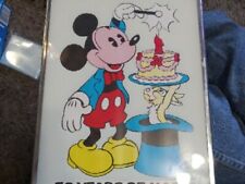  VTG WALT DISNEY PRODUCTIONS MICKEY MOUSE 50 YEARS OF MAGIC PICTURE FRAMED GLASS picture
