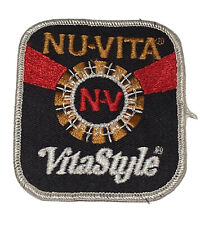 Vintage Nu-Vita N-V Vita-Style Black & Red Sew On Patch Hair Products picture