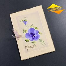 BEAUTIFUL ANTIQUE 1915 HAND PAINTED CHRISTMAS CARD TO 