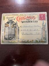 Souvenir of Chicago Souvenir Postcard Book Folder 1925 Posted picture
