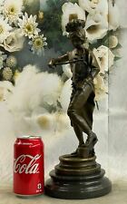 Tall Vintage Violinist Statue, Continental, Bronze, Male Figure, After Gaudez NR picture