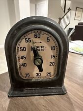 Antique Cast Iron Minute Minder Cooking  Timer Works picture