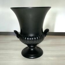 Black Wedgwood Vase Vintage Ravenstone Urn Etruria & Barlaston Matte Shells picture