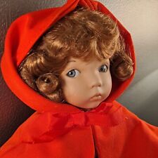 Vtg Porcelain Doll  Little Red Riding Hood Collectible With Certificate Flaw picture