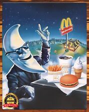 McDonalds - It's Mac Tonight - 1987 - Moon Head Guy - Rare - Metal Sign 11 x 14 picture