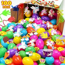 100 Pack Prefilled Easter Eggs with Toys 2 3/8