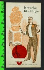 Vintage 1900s International Harvester Graphic Magician Magic Trade Card 3D Lens picture