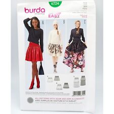 Burda Young Pattern 6724 Sz US 8-18 EUR 34-44 Semi Fitted Skirt Uncut Craft picture