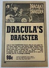 1966 Aurora model newsprint ad ~ DRACULA'S DRAGSTER picture