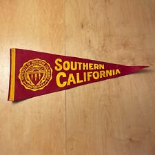 Vintage 1950s University of Southern California 12x30 Felt Pennant Flag picture
